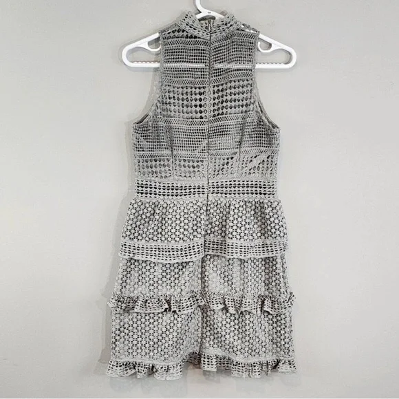 ASOS Missguided Lace Tiered High Neck Mini Dress Size 8 NWOT - Picture 6 of 10